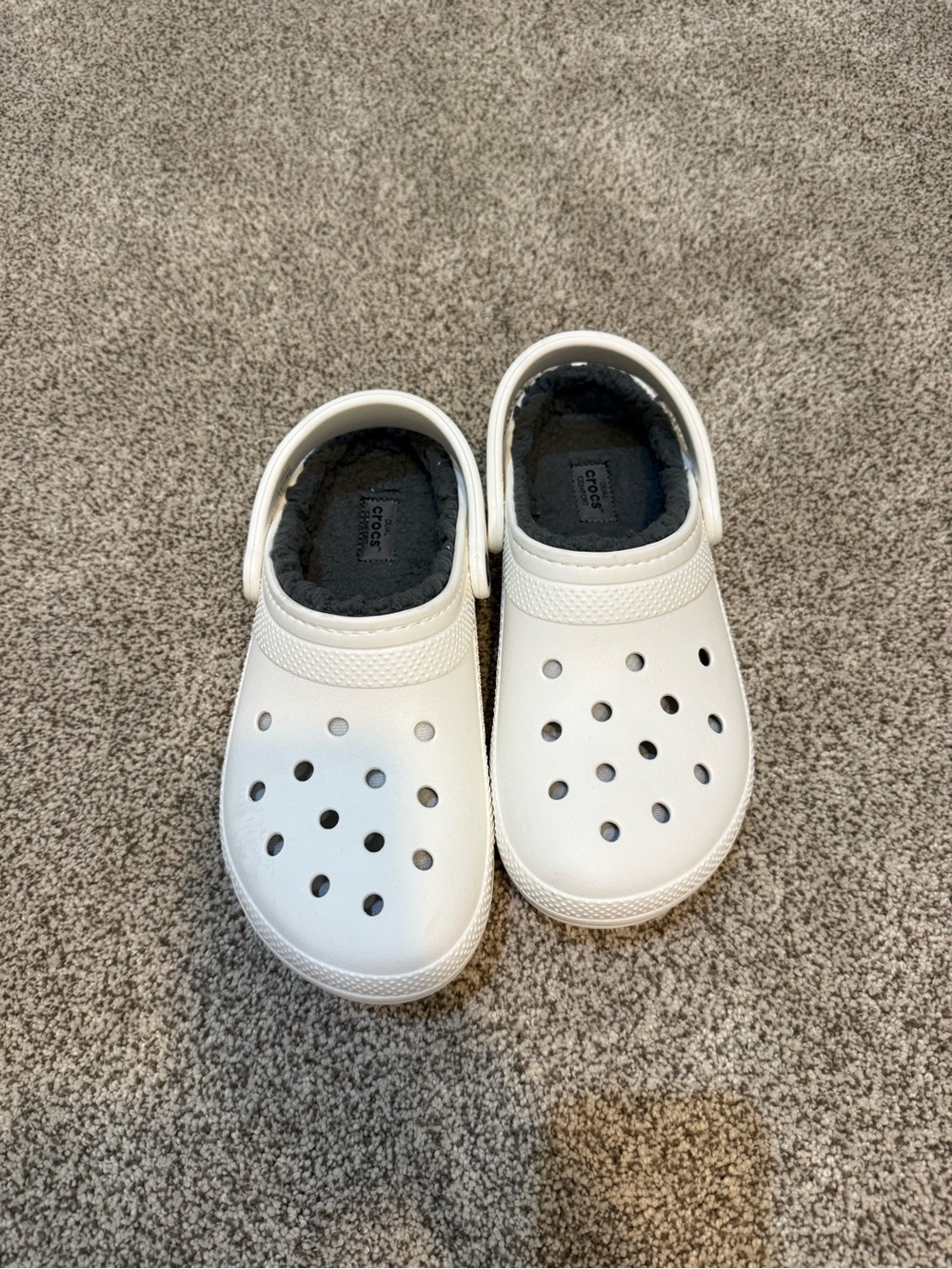 CROCS Classic Clog in White with Black Lining